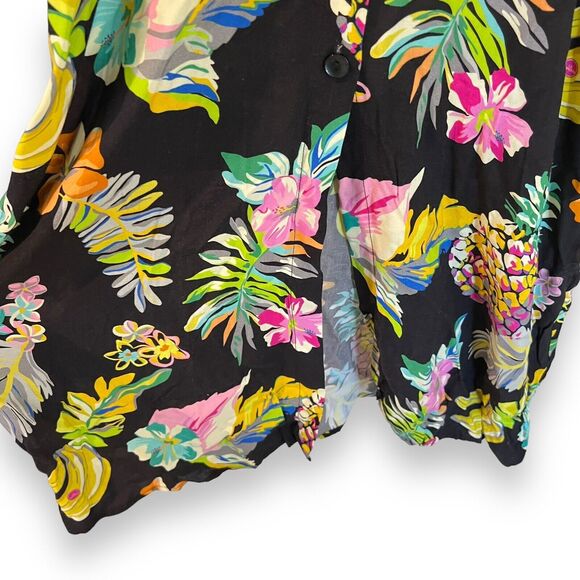 Le Superbe Revolve Mai Tai Might Black Tropi Cali Midi Dress Size 6 Fruit Floral - Picture 11 of 16